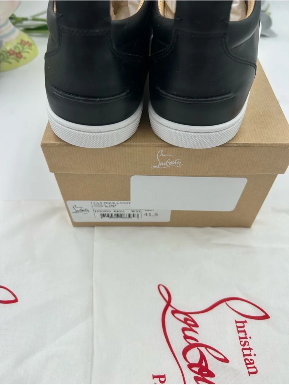 Men’s Christian Louboutin F. A. V. Fique slip on sneakers size 41.5 made Italy.